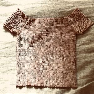 Urban Outfitter velvet off the shoulder crop top